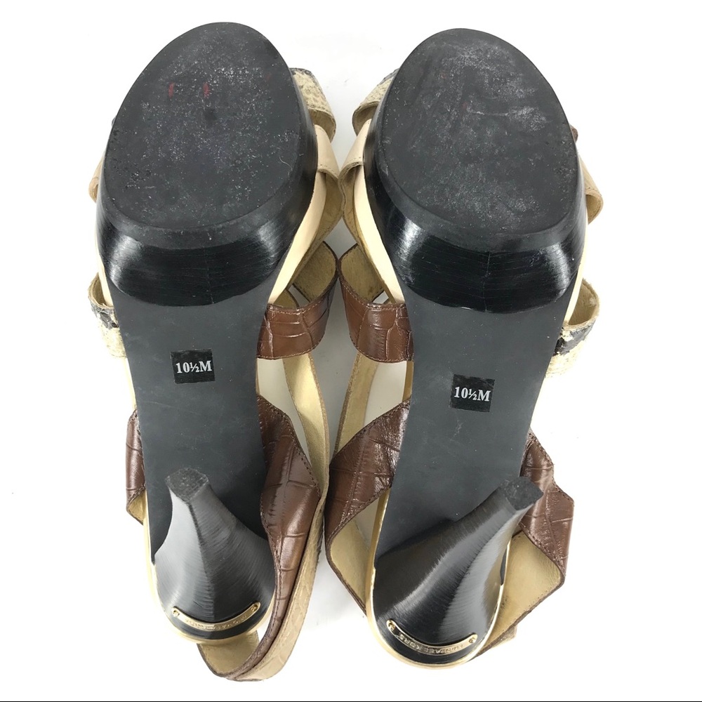 Michael Kors Niki Genuine Snakeskin Strappy Heels - Picture 7 of 8